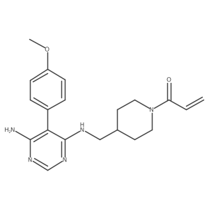 1-(4-(((6-Amino-5-(4-methoxyphenyl)pyrimidin-4-yl)amino)methyl)piperidin-1-yl)prop-2-en-1-one Structure