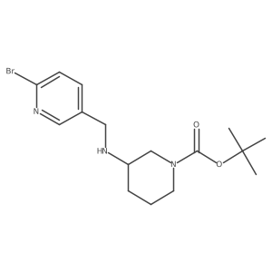 tert-Butyl 3-(((6-bromopyridin-3-yl)methyl)amino)piperidine-1-carboxylate Structure