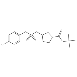 tert-Butyl 3-((((6-chloropyridin-3-yl)methyl)sulfonyl)methyl)pyrrolidine-1-carboxylate结构式