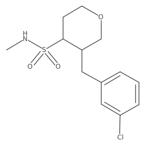 3-(3-chlorobenzyl)-N-methyltetrahydro-2H-pyran-4-sulfonamide Structure