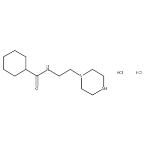 N-(2-piperazin-1-ylethyl)cyclohexanecarboxamide dihydrochloride结构式