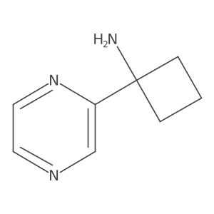 1-(Pyrazin-2-yl)cyclobutan-1-amine结构式