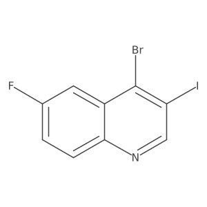 4-Bromo-6-fluoro-3-iodoquinoline Structure