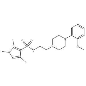 N-(2-(4-(2-methoxyphenyl)piperazin-1-yl)ethyl)-1,3,5-trimethyl-1H-pyrazole-4-sulfonamide Structure