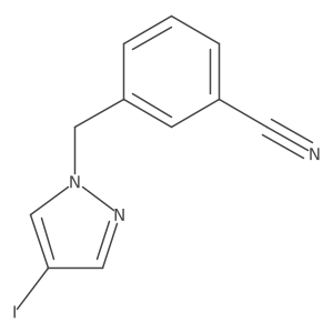 3-(4-Iodopyrazol-1-ylmethyl)-benzonitrile Structure