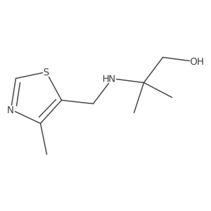 2-Methyl-2-{[(4-methyl-1,3-thiazol-5-yl)methyl]amino}propan-1-ol结构式