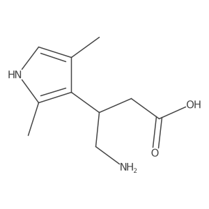 4-amino-3-(2,4-dimethyl-1H-pyrrol-3-yl)butanoic acid结构式