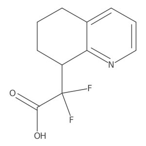 2,2-Difluoro-2-(5,6,7,8-tetrahydroquinolin-8-yl)acetic acid结构式