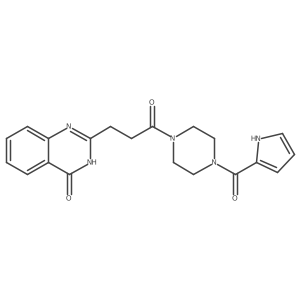 2-[3-oxo-3-[4-(1H-pyrrole-2-carbonyl)piperazin-1-yl]propyl]-3H-quinazolin-4-one Structure