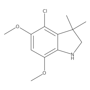 4-chloro-5,7-dimethoxy-3,3-dimethyl-2,3-dihydro-1H-indole结构式