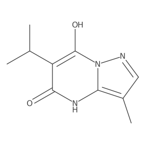 7-hydroxy-3-methyl-6-(propan-2-yl)-4H,5H-pyrazolo[1,5-a]pyrimidin-5-one结构式