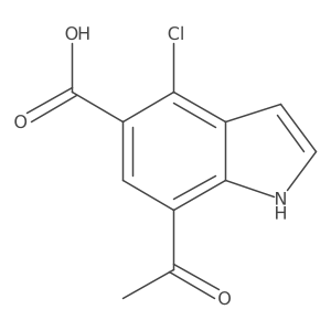 7-Acetyl-4-chloro-1H-indole-5-carboxylic acid Structure