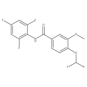 4-(difluoromethoxy)-3-methoxy-N-(2,4,6-trifluorophenyl)benzamide结构式