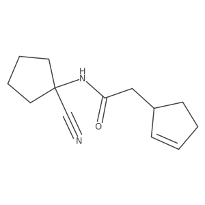 N-(1-cyanocyclopentyl)-2-(cyclopent-2-en-1-yl)acetamide结构式