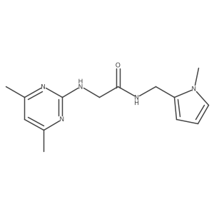 2-[(4,6-dimethyl-2-pyrimidinyl)amino]-N-[(1-methyl-1H-pyrrol-2-yl)methyl]acetamide结构式