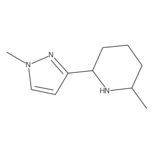 2-Methyl-6-(1-methyl-1H-pyrazol-3-yl)piperidine Structure