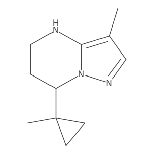 3-Methyl-7-(1-methylcyclopropyl)-4H,5H,6H,7H-pyrazolo[1,5-a]pyrimidine Structure
