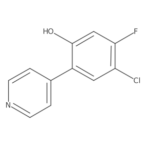 Phenol, 4-chloro-5-fluoro-2-(4-pyridinyl)- Structure