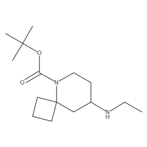 tert-Butyl 8-(ethylamino)-5-azaspiro[3.5]nonane-5-carboxylate Structure