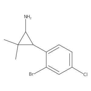 3-(2-Bromo-4-chlorophenyl)-2,2-dimethylcyclopropan-1-amine Structure