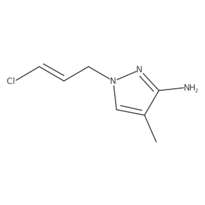1-(3-chloroprop-2-en-1-yl)-4-methyl-1H-pyrazol-3-amine Structure