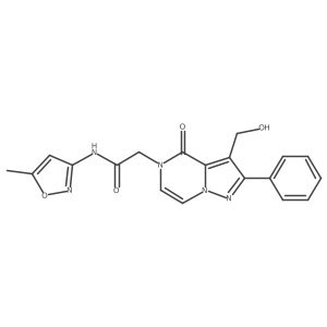 2-[3-(Hydroxymethyl)-4-oxo-2-phenyl-4H,5H-pyrazolo[1,5-A]pyrazin-5-YL]-N-(5-methyl-1,2-oxazol-3-YL)acetamide Structure
