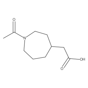 2-(1-Acetylazepan-4-yl)acetic acid结构式
