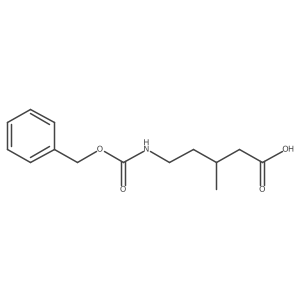 (3R)-5-{[(benzyloxy)carbonyl]amino}-3-methylpentanoic acid Structure