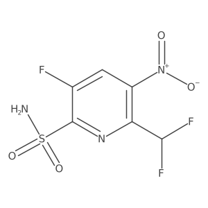 2-(Difluoromethyl)-5-fluoro-3-nitropyridine-6-sulfonamide结构式