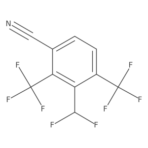 3-(Difluoromethyl)-2,4-bis(trifluoromethyl)benzonitrile结构式