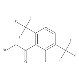 Ethanone, 2-bromo-1-[2-fluoro-3,6-bis(trifluoromethyl)phenyl]-结构式