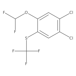 1,2-Dichloro-4-difluoromethoxy-5-(trifluoromethylthio)benzene Structure