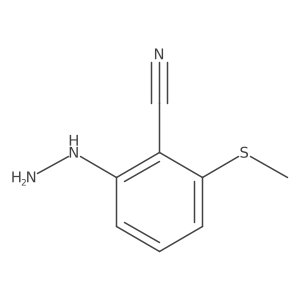 1-(2-Cyano-3-(methylthio)phenyl)hydrazine结构式