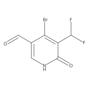 4-bromo-5-(difluoromethyl)-6-oxo-1H-pyridine-3-carbaldehyde结构式
