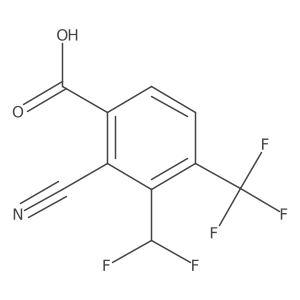 2-Cyano-3-(difluoromethyl)-4-(trifluoromethyl)benzoic acid Structure