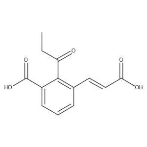 Benzoic acid, 3-(2-carboxyethenyl)-2-(1-oxopropyl)-结构式