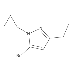 5-Bromo-1-cyclopropyl-3-ethyl-1H-pyrazole结构式