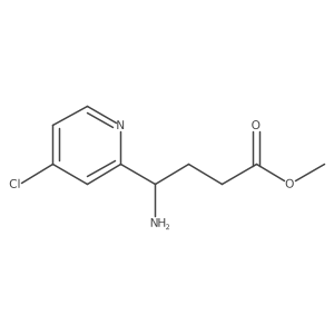 Methyl 4-amino-4-(4-chloropyridin-2-yl)butanoate结构式