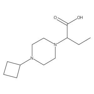 2-(4-Cyclobutylpiperazin-1-yl)butanoic acid Structure