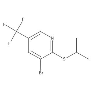 3-Bromo-2-(propan-2-ylsulfanyl)-5-(trifluoromethyl)pyridine Structure