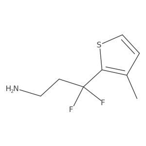 3,3-Difluoro-3-(3-methylthiophen-2-yl)propan-1-amine结构式