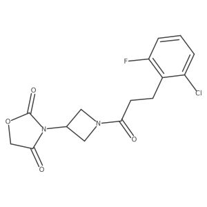 3-(1-(3-(2-Chloro-6-fluorophenyl)propanoyl)azetidin-3-yl)oxazolidine-2,4-dione Structure