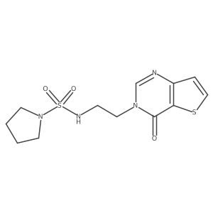 N-(2-(4-oxothieno[3,2-d]pyrimidin-3(4H)-yl)ethyl)pyrrolidine-1-sulfonamide结构式