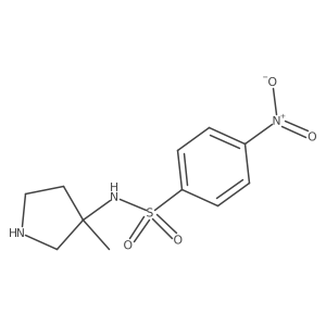 N-(3-methylpyrrolidin-3-yl)-4-nitrobenzene-1-sulfonamide结构式