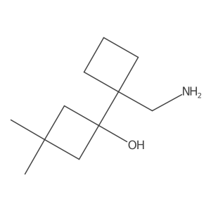 1-[1-(Aminomethyl)cyclobutyl]-3,3-dimethylcyclobutan-1-ol Structure