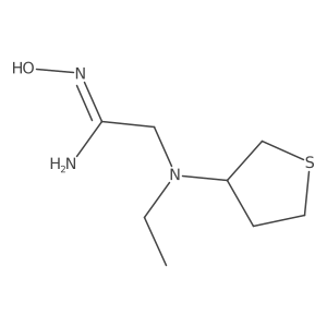 (Z)-2-(ethyl(tetrahydrothiophen-3-yl)amino)-N'-hydroxyacetimidamide Structure