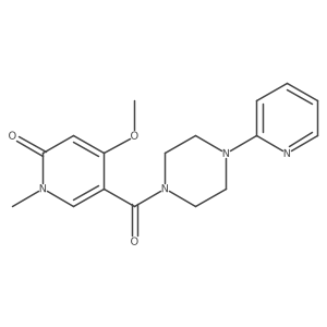 4-methoxy-1-methyl-5-(4-(pyridin-2-yl)piperazine-1-carbonyl)pyridin-2(1H)-one结构式