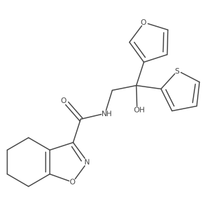 N-(2-(furan-3-yl)-2-hydroxy-2-(thiophen-2-yl)ethyl)-4,5,6,7-tetrahydrobenzo[d]isoxazole-3-carboxamide Structure