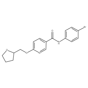 N-(4-bromophenyl)-6-((tetrahydrofuran-2-yl)methoxy)nicotinamide Structure