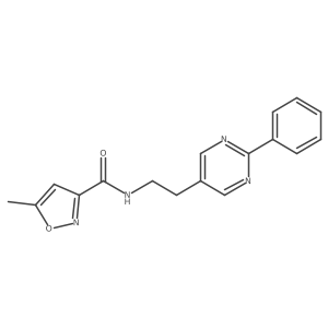 5-methyl-N-(2-(2-phenylpyrimidin-5-yl)ethyl)isoxazole-3-carboxamide结构式